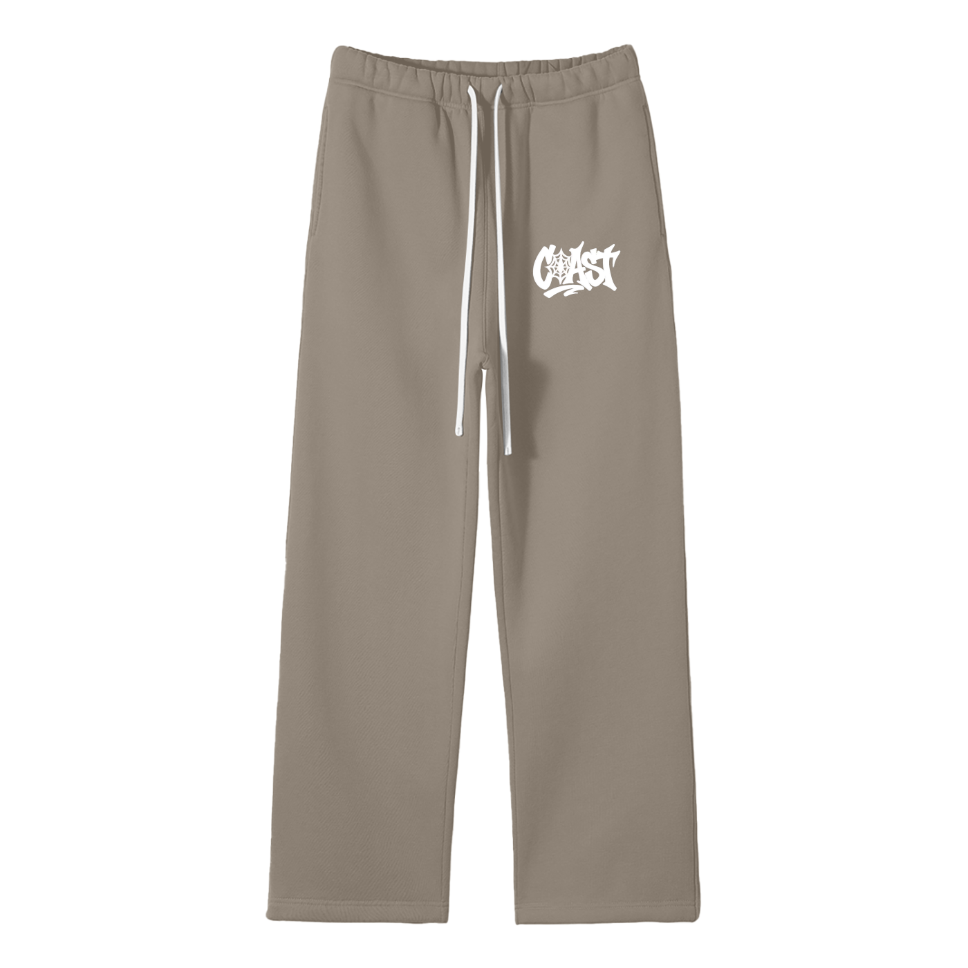 Unisex Solid Color Fleece Straight Leg Pants
