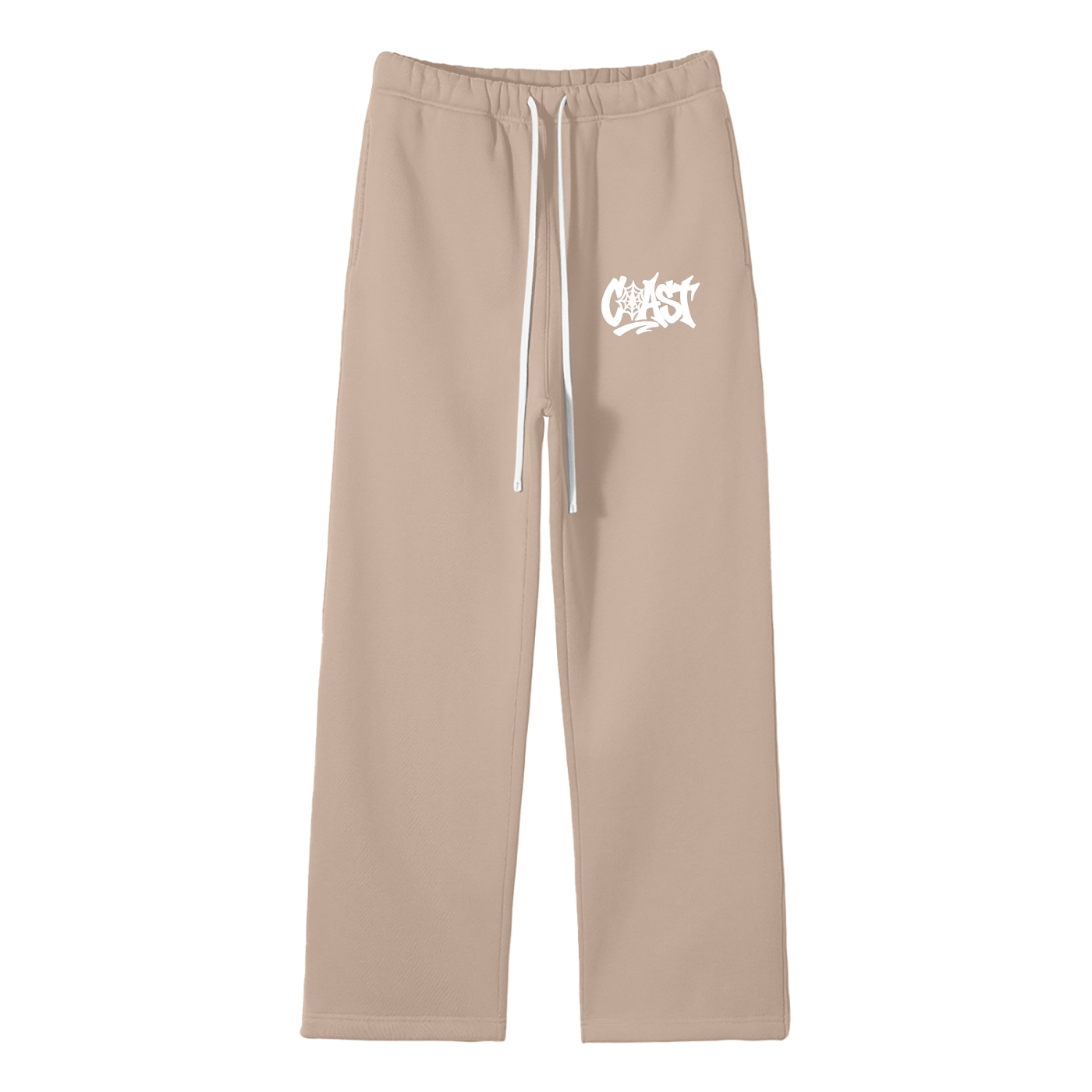 Unisex Solid Color Fleece Straight Leg Pants