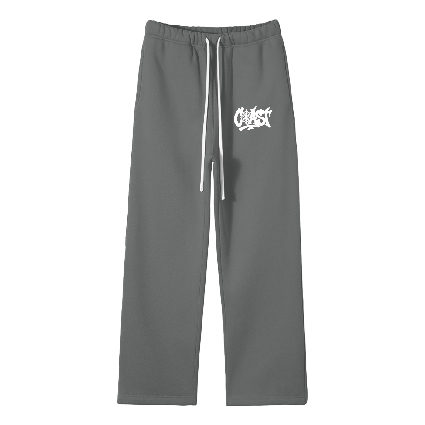 Unisex Solid Color Fleece Straight Leg Pants