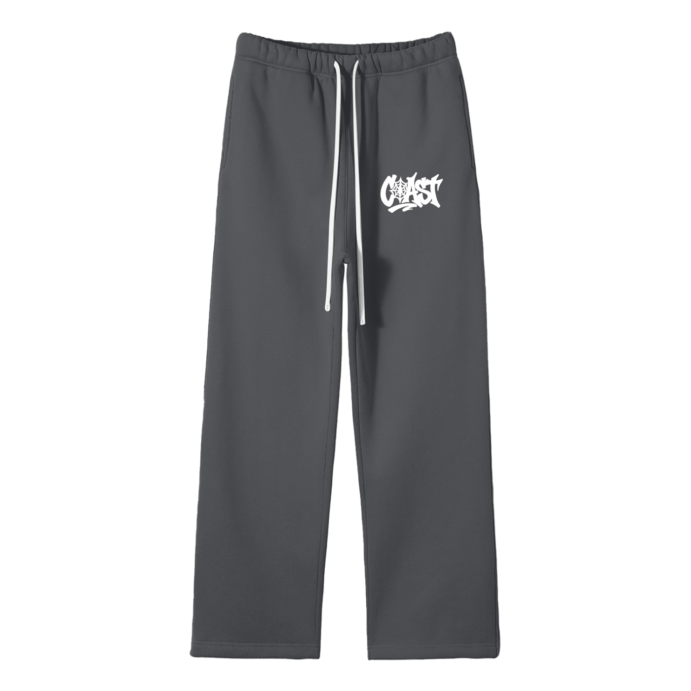 Unisex Solid Color Fleece Straight Leg Pants