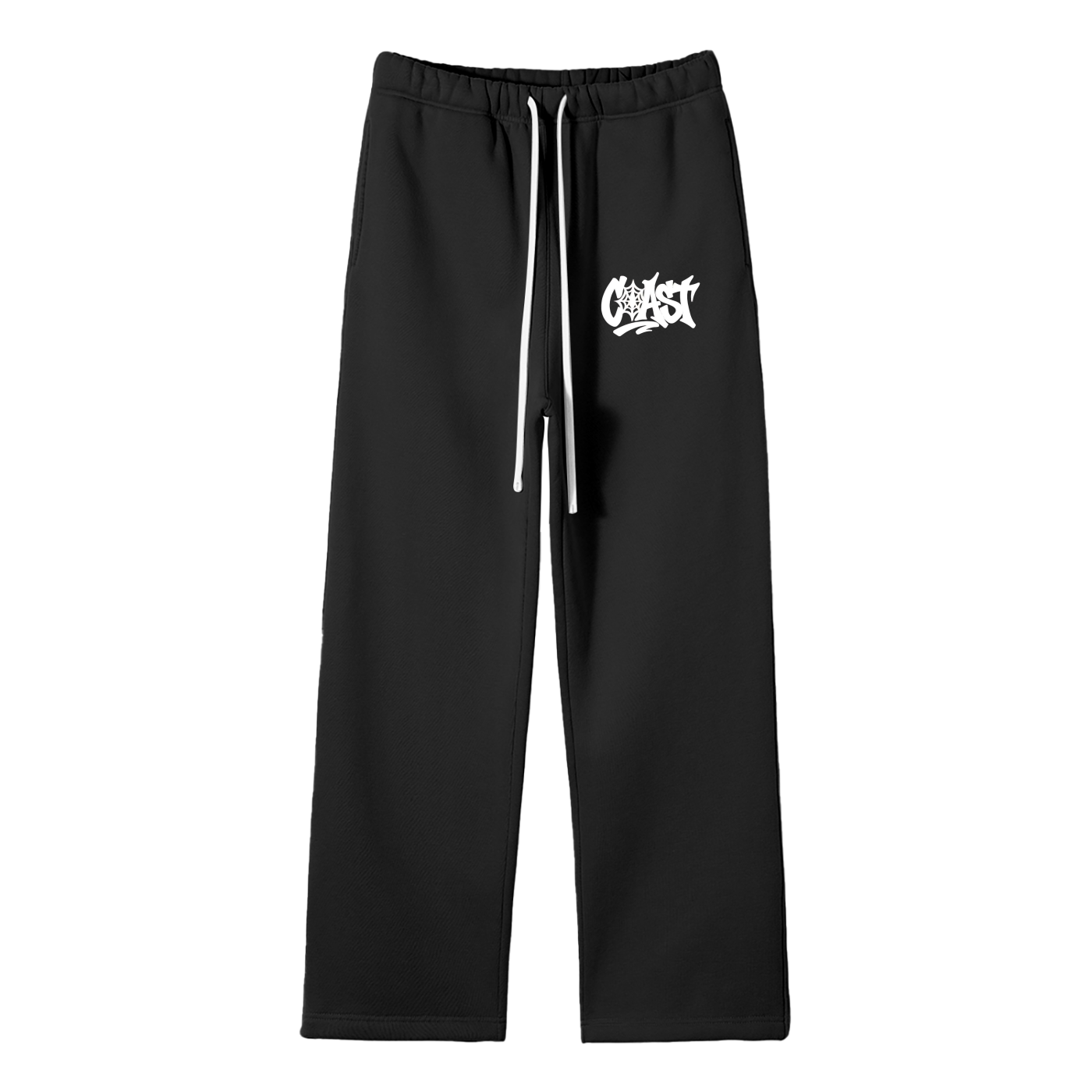 Unisex Solid Color Fleece Straight Leg Pants