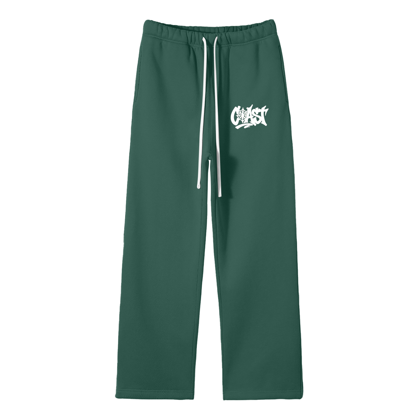 Unisex Solid Color Fleece Straight Leg Pants