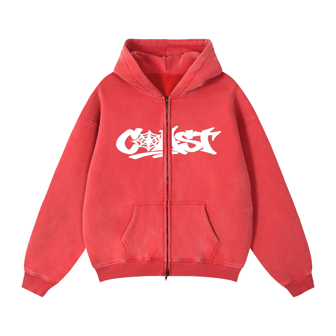 Zip-Through Boxy Fleece Hoodie