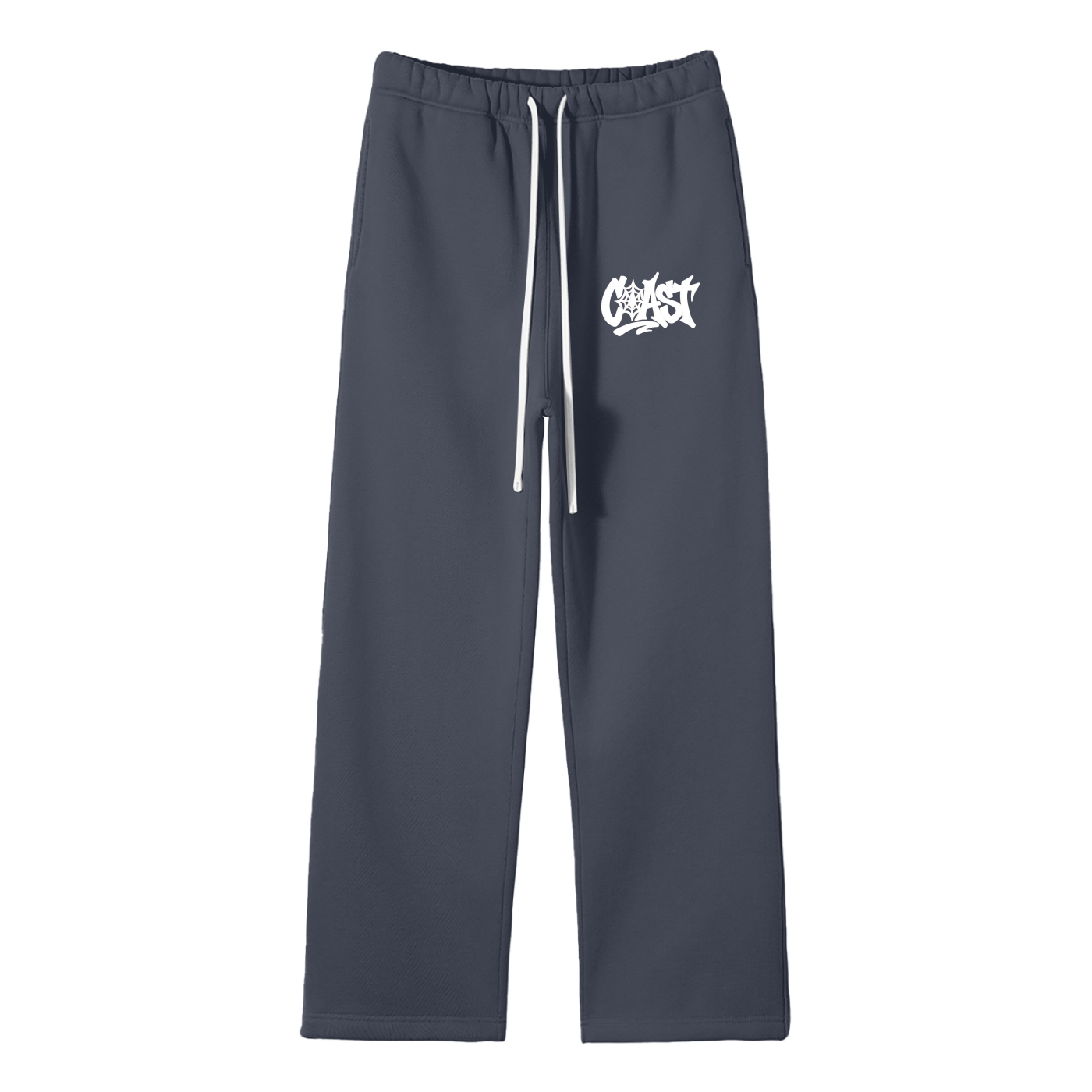 Unisex Solid Color Fleece Straight Leg Pants