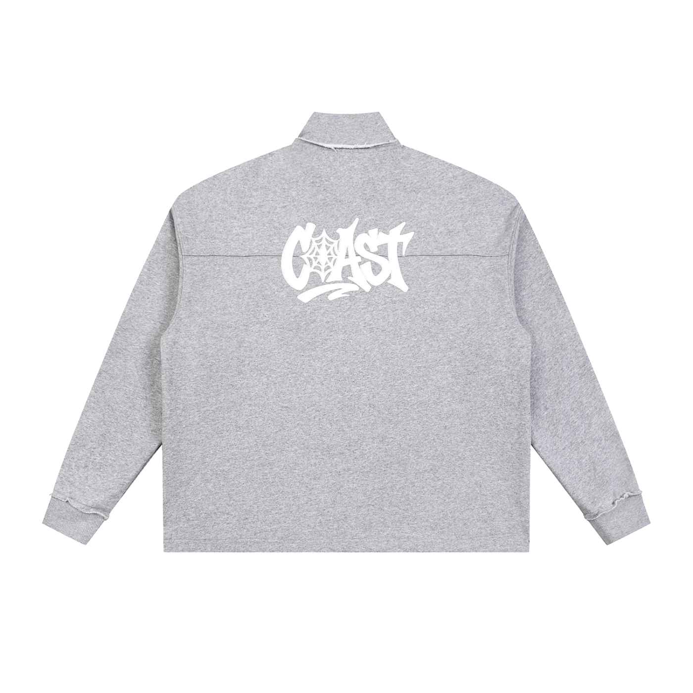 Half-Zip Rolled Edge Fleece Sweatshirt