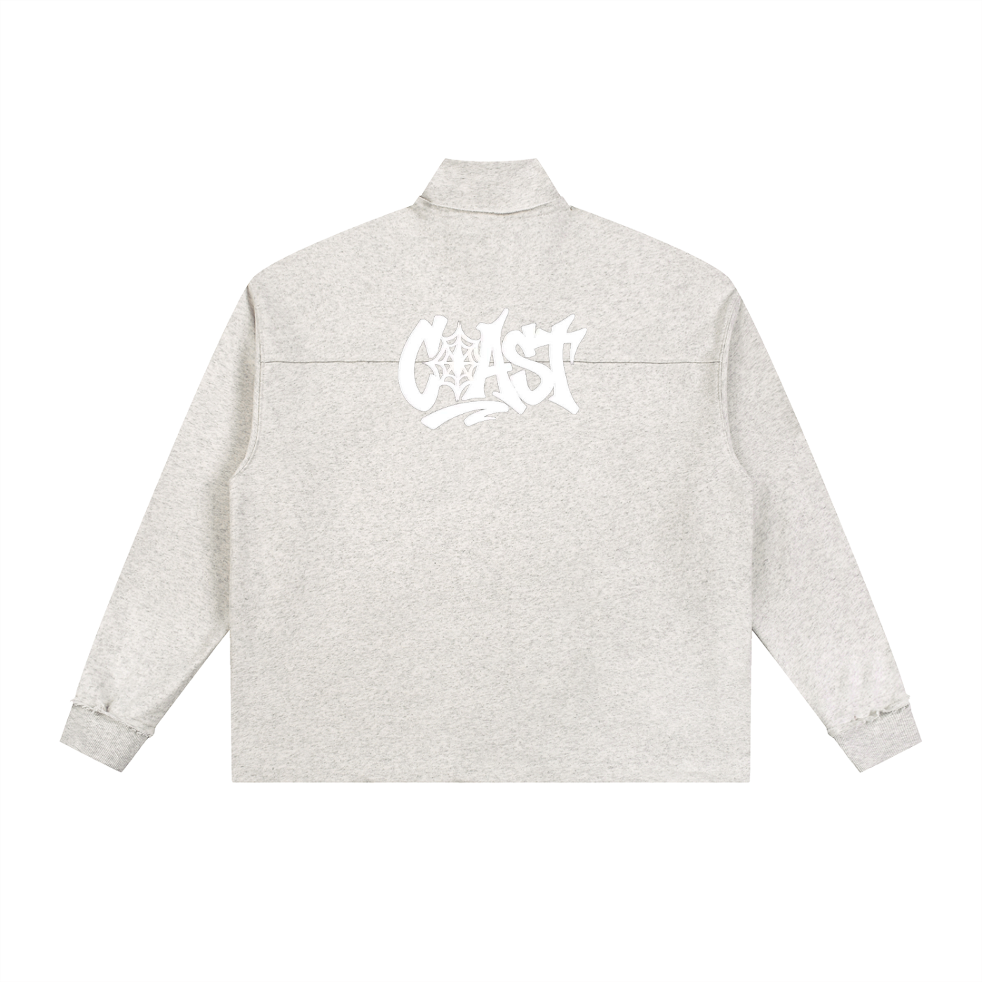 Half-Zip Rolled Edge Fleece Sweatshirt